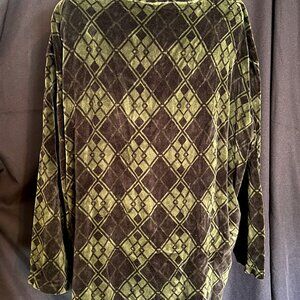 Long Sleeve Patterned Turtleneck